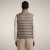 Man's quilted gilet Adam in elephant grey - Man | Save The Duck