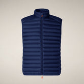 Man's quilted gilet Adam in eclipse blue - Men's Gilet | Save The Duck