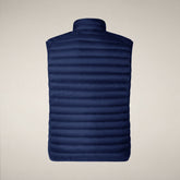 Man's quilted gilet Adam in eclipse blue - Men's Gilet | Save The Duck