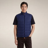 Man's quilted gilet Adam in eclipse blue - Men's Gilet | Save The Duck