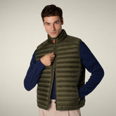 Gilet uomo animal free Danny verde oliva - Gilet Uomo | Save The Duck
