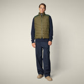 Gilet uomo animal free Mohan verde oliva - Gilet Uomo | Save The Duck