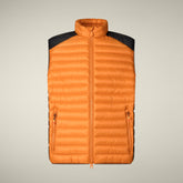 Gilet uomo animal free Mohan arancione ambra - FW25 MAN COLLECTION | Save The Duck