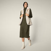 Gilet donna reversibile Nives in pelliccia animal free beige shore - Faux Fur | Save The Duck