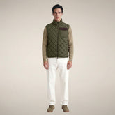 Men's Puffer Vest Fabrice in Snake Green | Save The Duck