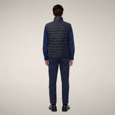 Men's Puffer Vest Rupert in Blue Black - Preview FW26 Man | Save The Duck