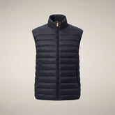 Men's Puffer Vest Rupert in Blue Black - Preview FW26 Man | Save The Duck