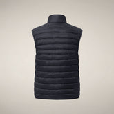 Men's Puffer Vest Rupert in Blue Black - Preview FW26 Man | Save The Duck
