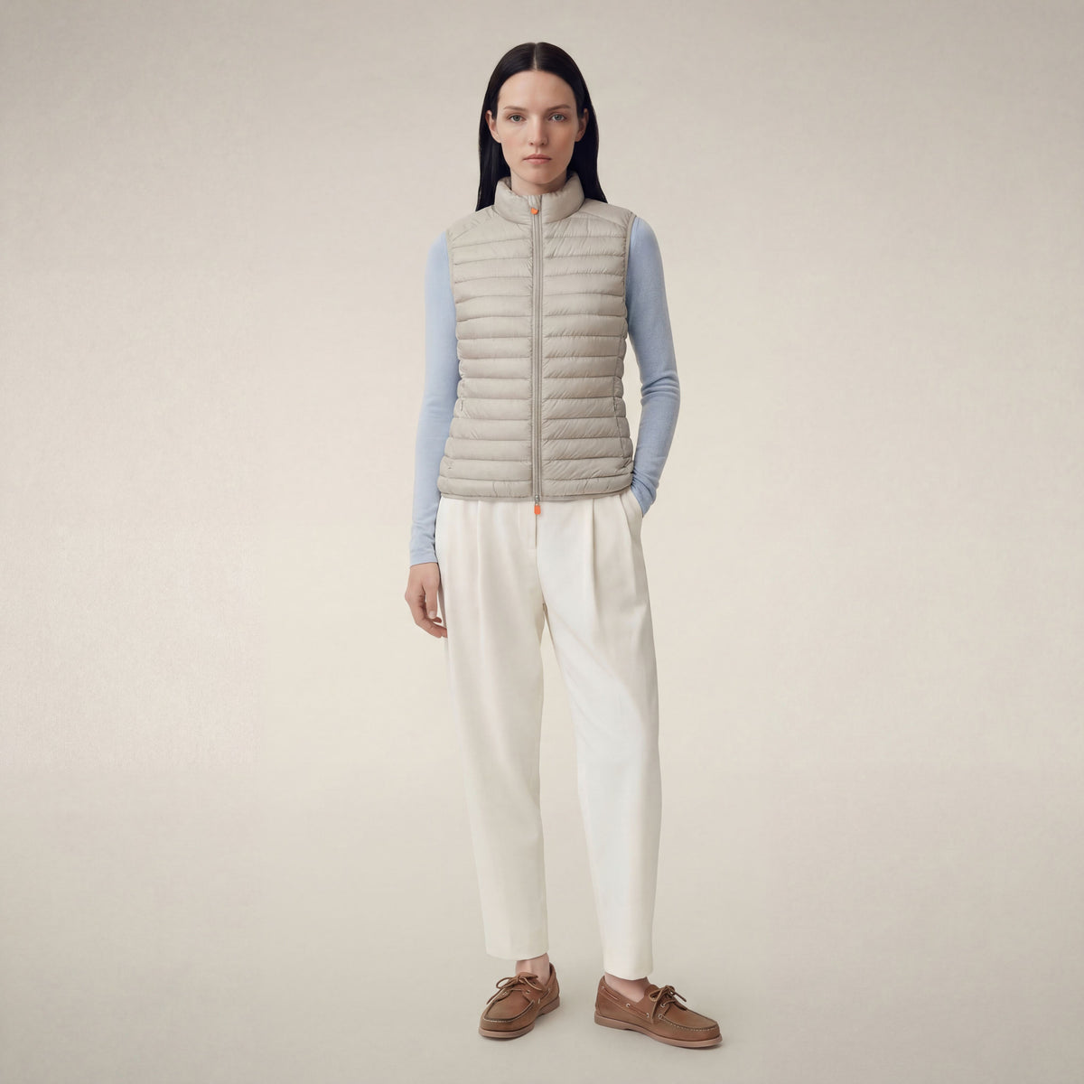 Gilet imbottito donna Charlotte Beige chiaro