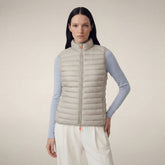 Veste sans manches Aria beige clair pour femme | Save The Duck
