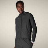 Felpa con zip donna Pear nero - Abbigliamento Smartleisure | Save The Duck