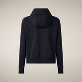 Women's Hoodie Pear in Blue Black - Fyi - Smartleisure Clothing | Save The Duck