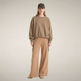 Women's Crewneck Sweatshirt Akemi in Biscuit Beige | Save The Duck