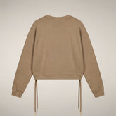 Women's Crewneck Sweatshirt Akemi in Biscuit Beige | Save The Duck