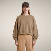 Women's Crewneck Sweatshirt Akemi in Biscuit Beige | Save The Duck