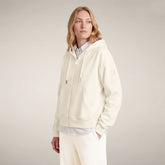 Women's Zip-Up Hoodie Kiku in Cloud White | Save The Duck