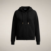 Women's Zip-Up Hoodie Kiku in Black | Save The Duck
