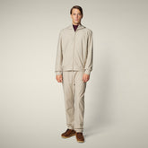 Felpa con zip uomo Luiz beige - Smartleisure Clothing | Save The Duck