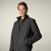 Felpa con zip uomo Tulio nero - Smartleisure Clothing | Save The Duck