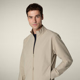 Felpa con zip uomo Tulio beige - Smartleisure Clothing | Save The Duck
