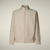Felpa con zip uomo Tulio beige - Smartleisure Clothing | Save The Duck