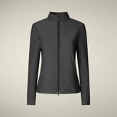 Felpa con zip donna Pella nero - Abbigliamento Smartleisure | Save The Duck