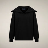 Women's Half-Zip Top Hinata in Black | Save The Duck