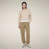 Women's Pants Hiroko in Biscuit Beige | Save The Duck