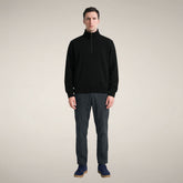 Herren-Sweatshirt mit Halbreißverschluss Bruin in Schwarz - Collection Smartleisure | Save The Duck