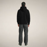 Felpa scuba con cappuccio unisex Syd nera - Abbigliamento Smartleisure | Save The Duck