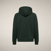 Felpa scuba con cappuccio unisex Syd verde nori - Abbigliamento Smartleisure | Save The Duck