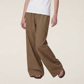Women's Wide Pants Yenna in Khaki Brown - Omw | Save The Duck