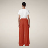 Women's Wide Pants Yenna in Sienna Red - Omw - Smartleisure Clothing | Save The Duck