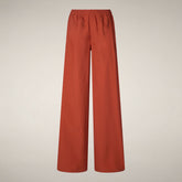 Women's Wide Pants Yenna in Sienna Red - Omw - Smartleisure Clothing | Save The Duck