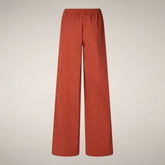 Women's Wide Pants Yenna in Sienna Red - Omw - Smartleisure Clothing | Save The Duck