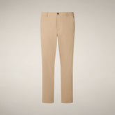Pantalon slim Corbin beige stardust pour homme - New in Man SS26 | Save The Duck