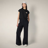 Women's Wide Pants Bela in Black - Fyi - Smartleisure Clothing | Save The Duck