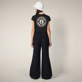 Women's Wide Pants Bela in Black - Fyi - Smartleisure Clothing | Save The Duck