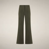 Women's Wide Pants Bela in Snake Green - Fyi - Smartleisure Clothing | Save The Duck