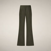 Women's Wide Pants Bela in Snake Green - Fyi - Smartleisure Clothing | Save The Duck