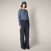 Women's Wide Pants Bela in Blue Black - Fyi - Smartleisure Clothing | Save The Duck