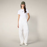 Women's Cargo Pants Lays in Off White - Omw - Smartleisure Clothing | Save The Duck