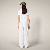 Women's Cargo Pants Lays in Off White - Omw - Smartleisure Clothing | Save The Duck