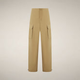 Women's Cargo Pants Lays in Khaki Brown - Omw - Smartleisure Clothing | Save The Duck