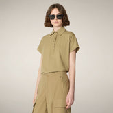 Polo donna Aina marrone khaki | Save The Duck