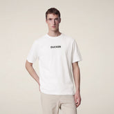 T-shirt uomo Nalo bianco con stampa DUCKER | Save The Duck