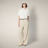 Women's T-shirt Lina in Off White - T-shirts & Sweatshirts Woman SS26 | Save The Duck