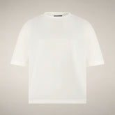 Women's T-shirt Lina in Off White - T-shirts & Sweatshirts Woman SS26 | Save The Duck