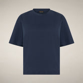 Women's T-shirt Lina in Navy Blue - T-shirts & Sweatshirts Woman SS26 | Save The Duck