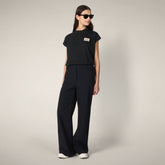 Women's T-shirt Aira in Black with New York print - T-shirts & Sweatshirts Woman SS26 | Save The Duck